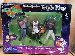 Space Jam Michael Jordan Triple Play Figures 1996 Action Playmates Boxed Warner - Picture 1 of 14