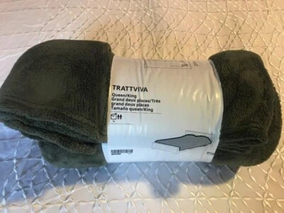 IKEA "TRATTVIVA" COLCHA VERDE QUEEN/KING 98"X104" [NUEVA] Foto 1 de 4