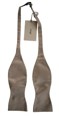 🆕️NUEVA PAJARITA AUTOCORBATA Auténtica BRIONI "Oro" 100% SATÉN SEDA PARA HOMBRE Foto 1 de 4