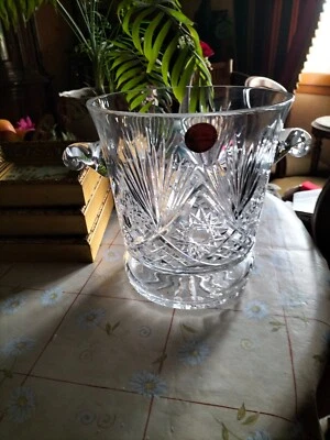 enorme et somptueux seau a champagne en cristal soufflé taillé a la main / COUPE - Photo 1/4