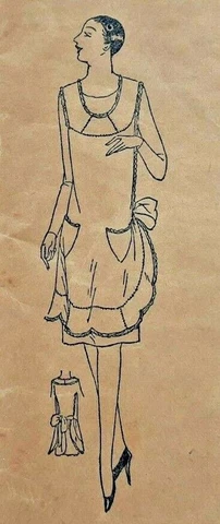 1920s Simplicity Sewing Pattern 93 Womens Full Apron Size Medium Antique 6323 Cover
