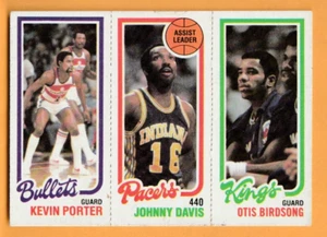 Kevin Porter Johnny Davis Otis Birdsong 1980-81 Topps #86 Indiana Pacers - Imagen 1 de 2
