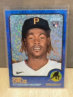 2022 Topps Heritage Chrome Blue Sparkle #157 Oneil Cruz RC *B170 - Image 1 of 2