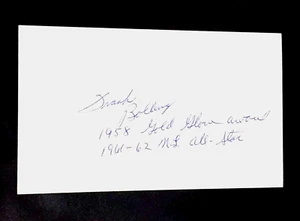 FRANK BOLLING DETROIT TIGERS ATLANTA BRAVES SIGNED AUTOGRAPHED INDEX CARD 3X5 C - Picture 1 of 1