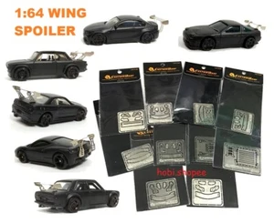 Coches diecast escala 1:64 piezas de PE autoensamblables ALERÓN DE ALA Hotwheels personalizados - Imagen 1 de 13