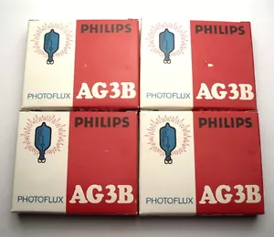 VINTAGE PHILIPS Photoflux AG3B Flashbulbs, 4 Packs x 10 bulbs 40pcs. B18 - Picture 1 of 3