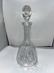 Vintage Portugal Atlantis Crystal Decanter 12” Tall - Picture 1 of 7
