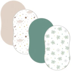 4 Pack Baby Bassinet Sheets - 33"X17" Bassinet Fitted Sheets Compatible With Hal - Picture 1 of 1