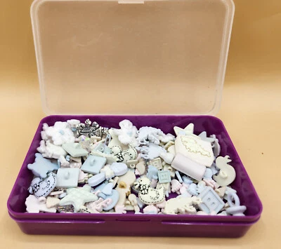 Box of 238 PIECES Buttons/Shanks Baby Pastel Alphabet, Feet, Hands, Bottles - Image 1 of 4