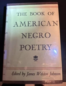 1958,The Book of American Negro Poetry:James Weldon Johnson,HCDJ,Ex Library,Vtg - Picture 1 of 16
