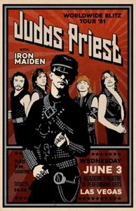 Judas Priest and Iron Maiden Reprint 13" x 19" Concert Poster - Picture 1 of 3