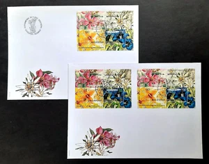 Switzerland - Singapore Joint Issue "BEAUTIFUL FLOWERS" 2 MS FDC 2001 - Picture 1 of 17