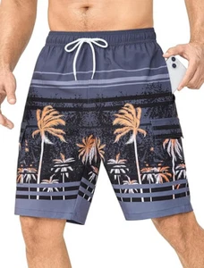 XXL Men 9" Swim Trunks Beach Quick Dry Bath Suit Mesh Lining Board Short Pockets - Picture 1 of 5