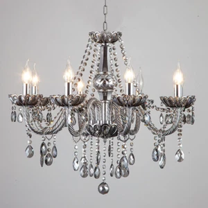 WDW Chandelier GREY Genuine K9 Crystal 2,6,8,10,12,15,18 Arms Pendant Light - Picture 1 of 25