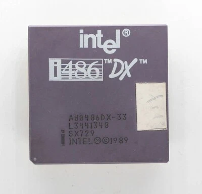 80486 Processor - Intel DX-33 - 33Mhz - SX729 - Socket 1 - TESTED - Image 1 of 2