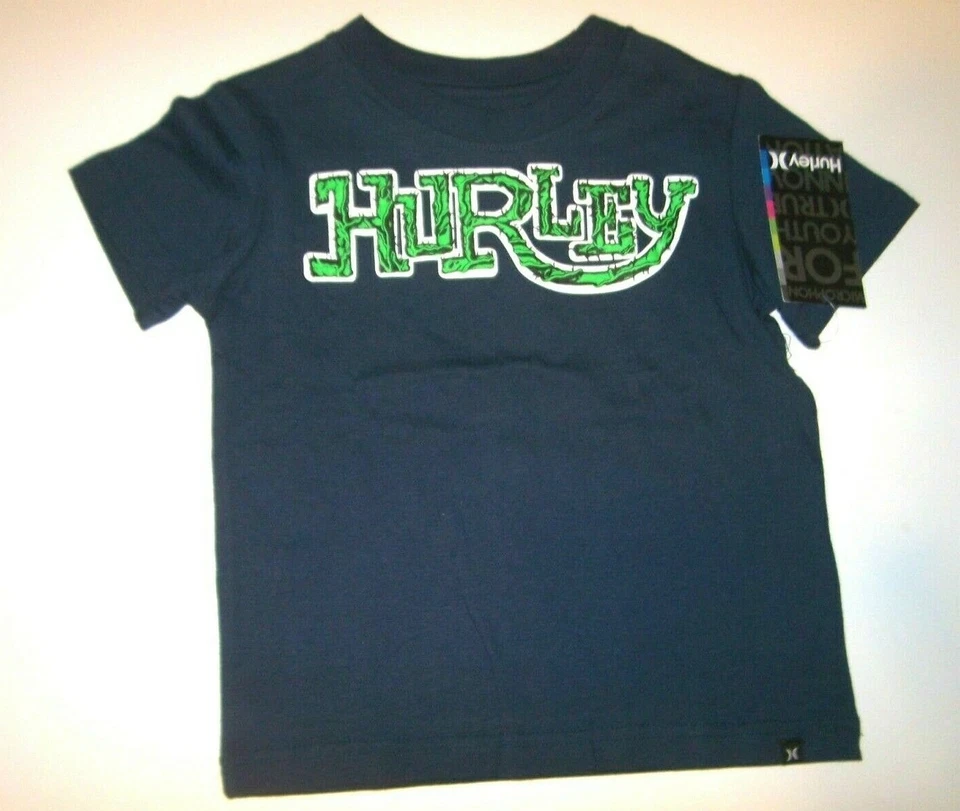 Nuevo Hurley Camiseta Manga Corta Niños Niño 2T Azul Marino    Foto 1 de 1