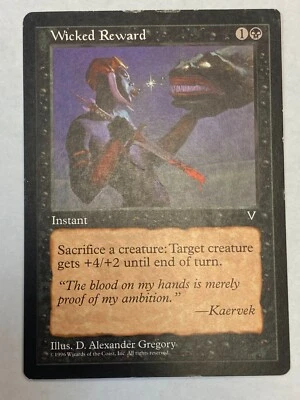 Wicked Reward - Magic the Gathering MTG Visions Single Card - Image 1 of 3