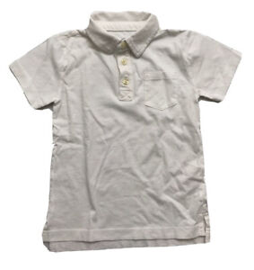 Crewcuts Baby Boys -White Short Sleeve Polo Shirt Top Toddler Size 3 3T f