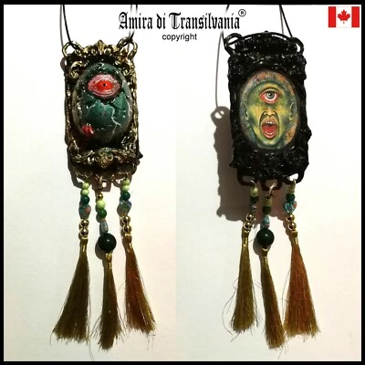 necklace protective talisman pendant magic amulet jewelry dragon eye egg cyclops - Image 1 of 4