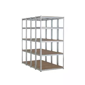 4 Bay MEGA DEAL Galvanised Steel Shelving | 1500mm H x 700mm W x 300mm D - Picture 1 of 6