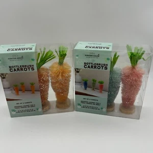 Kirkton House Ostern Saisonale Flaschenbürste Karotten Wohndeko, 3er Pack (x2) NEU - Bild 1 von 2