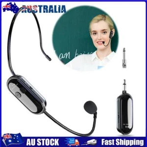 Headset Mic Long Range Wireless Microphone System 2.4G Head Handheld Mic 2 in 1 - Picture 1 of 10