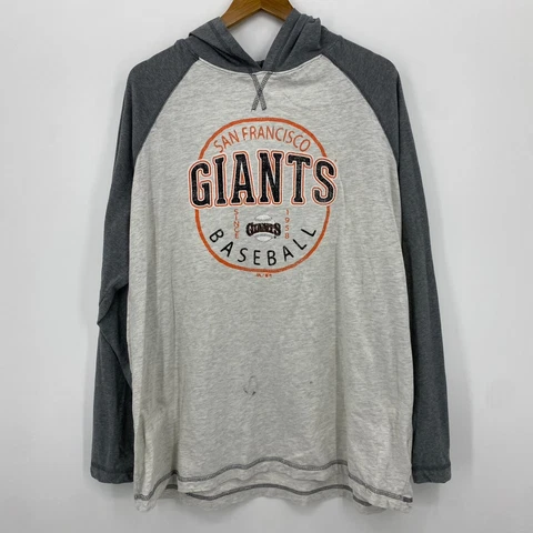 Majestic Hoodie Men's 2XL Gray San Francisco Giants MLB Baseball Pullover Cover