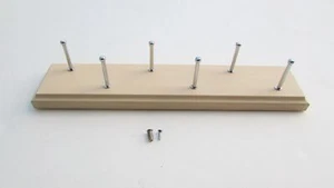 Sliding Belt Rack Easy Track RA1202-M Natural maple finish Wood 7 hooks - Picture 1 of 3