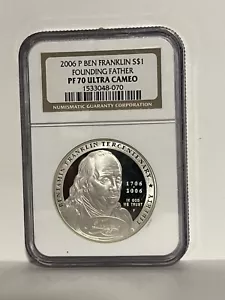2006-P $1 Ben Franklin Founding Father NGC PF70UC Gem Coin - Picture 1 of 2