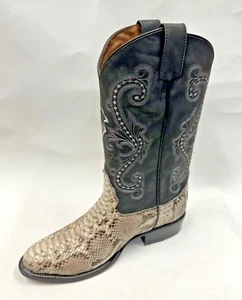 Herren Echt Python Leder J Toe Cowboy Western Stiefel Handarbeit - Bild 1 von 5