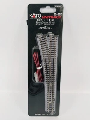 NEW N GAUGE KATO UNITRACK 20-202 #6 ELECTRIC POINT/TURNOUT LEFT HAND - Image 1 of 4
