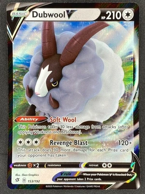 Pokémon Dubwool V 153/192 RCL Rebel Clash NM - Image 1 of 2