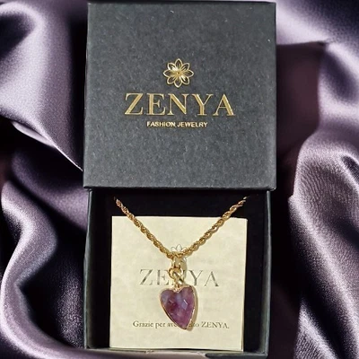 COLLANA CUORE  PIETRA NATURALE  - Immagine 1 di 4