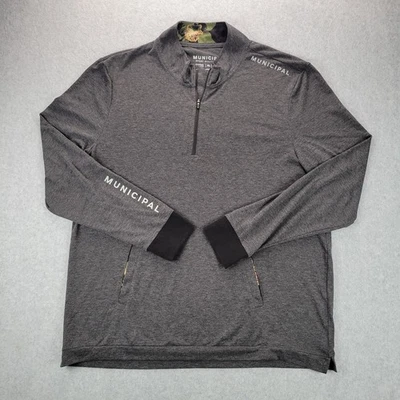 Moletom Municipal Masculino XL Cinza Equipamento Utilitário Esportivo Leve Manga Longa - Imagem 1 de 4