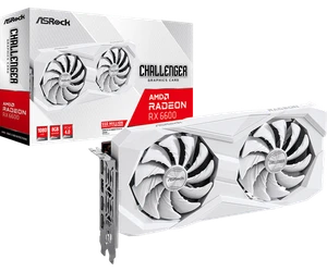 ASRock AMD Radeon RX 6600 Challenger White 8GB Graphics Card GDDR6 14Gbps [NEW] - Picture 1 of 6