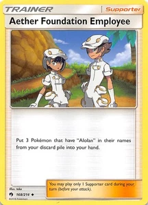 Aether Foundation Employee 168/214 SM Lost Thunder Pokemon 006727 - Picture 1 of 2