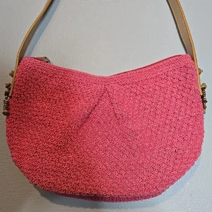 Elka Accessories Knit Shoulder Bag, Pink - Picture 1 of 7
