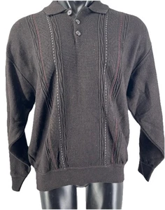 NEU MIT ETIKETT HERREN VINTAGE BRAUN COOPER PULLOVER GRÖSSE LARGE - Bild 1 von 9