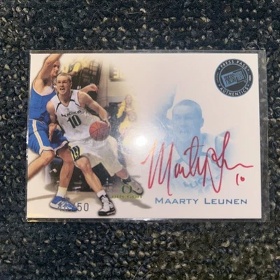 2008 年新闻通行证 - 新闻通行证签名 Maarty Leunen 蓝色 /50 签名 OREGON 红色墨水 — 第 1/2 张图片