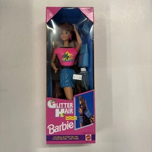 Barbie capelli glitter come nuova in scatola sigillata Mattel 1993 bambola spazzola cappello camicia rosa - Foto 1 di 2