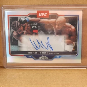Michael Page 2025 Topps Chrome UFC Refractor On Card Auto #168/199 - Picture 1 of 2