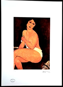 Amedeo Modigliani - Halbaufgerichteter Frauenakt - 70x50 cm Limitiert 80/250 - Picture 1 of 4