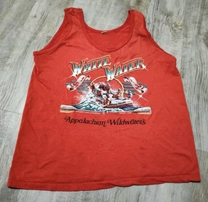 Vtg Appalachian White Water Appalachian Wildwaters Tank Top Sz M/L USA Made - Picture 1 of 10