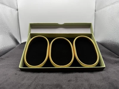 Juego de 3 brazaletes chapados en oro de 18k - 9,8 mm/ea. - 20,51g/ea. "61,36 g/todo - 3"" de diámetro" Foto 1 de 4