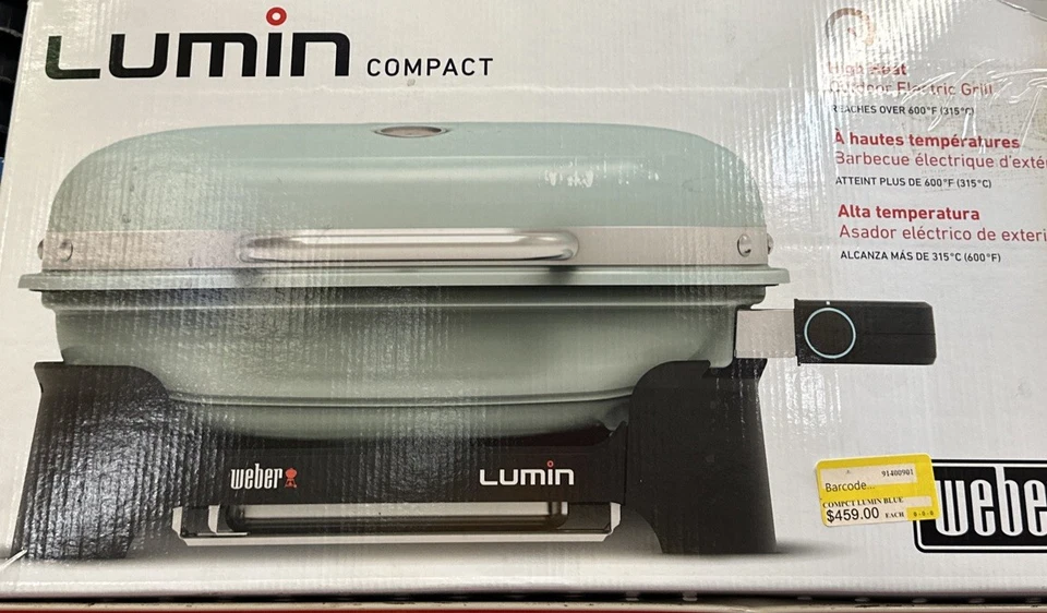 NEW Weber Lumin Electric Grill 92070901 – Seafoam Green – Standard Size – Sealed - Image 1 of 1