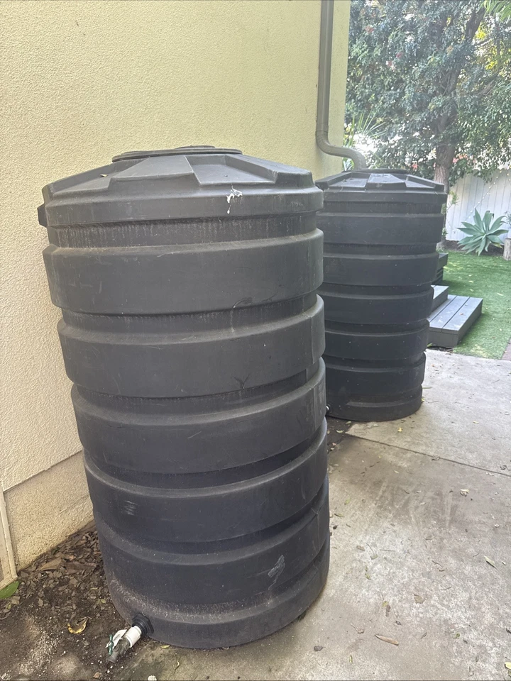 Recipiente de captura de água da chuva preto grande - Imagem 1 de 4