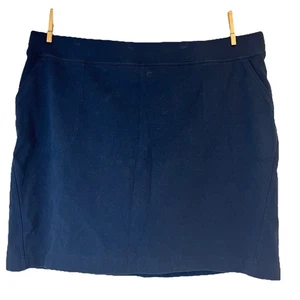 Duluth Trading Womens Stretch Skort Short Plus Size XXLPull On Skirt Navy Cotton - Picture 1 of 8