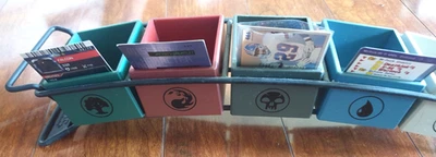 VINTAGE MTG MAGIC ORIGINAL 5 COLOR 100 CT.  LAND STATION CADDY METAL RACK - Image 1 of 4