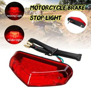 Universale Moto Rosso 12led Moto Faro Fanale Luce Stop Posteriore Targa Luci 12v - Picture 1 of 11