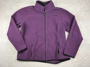 Timberland Jacket Women's Sz XL Purple Full Zip  Embroidered logo outdoor fleece - Picture 1 of 6